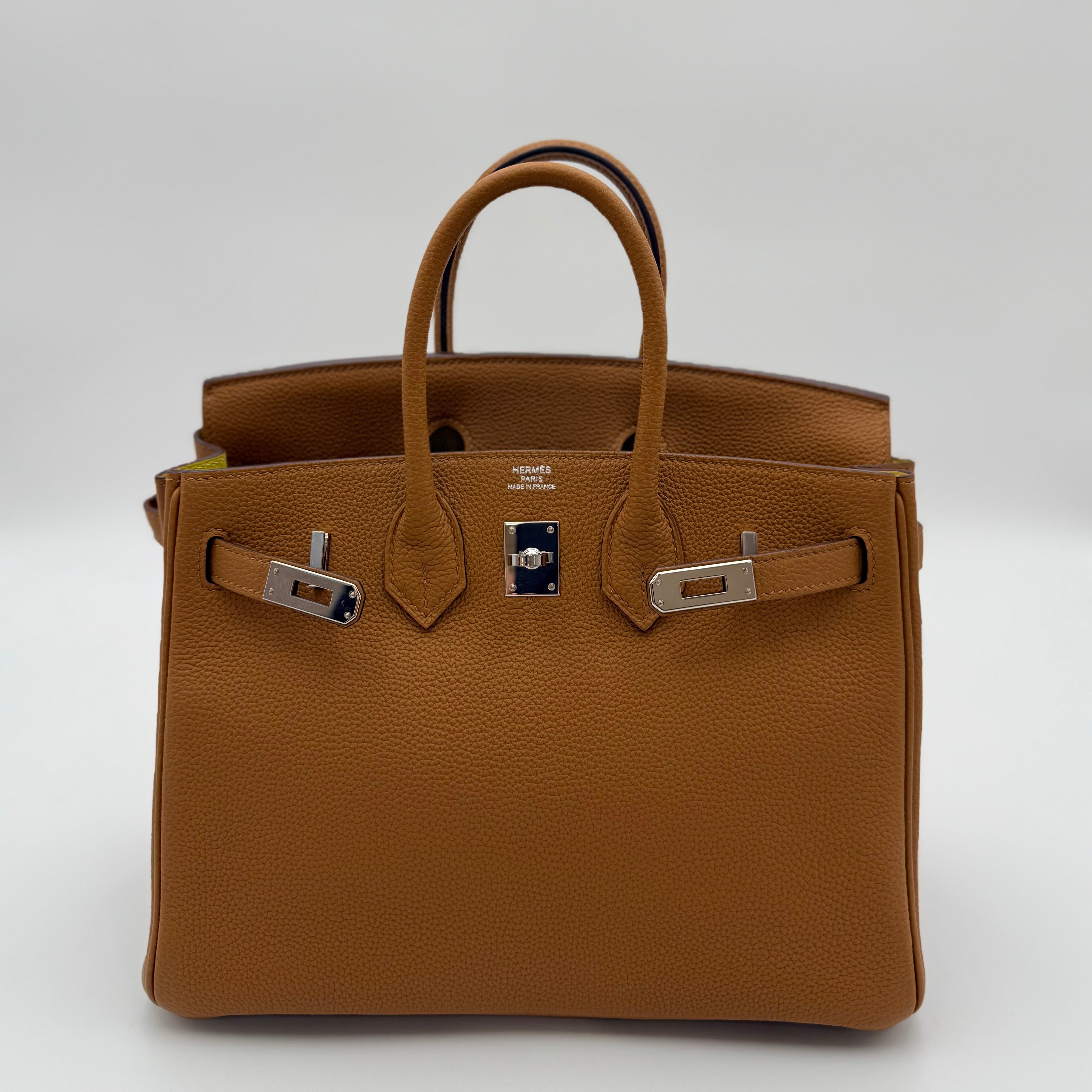 Hermès - Birkin 25 - Caramel verso lime