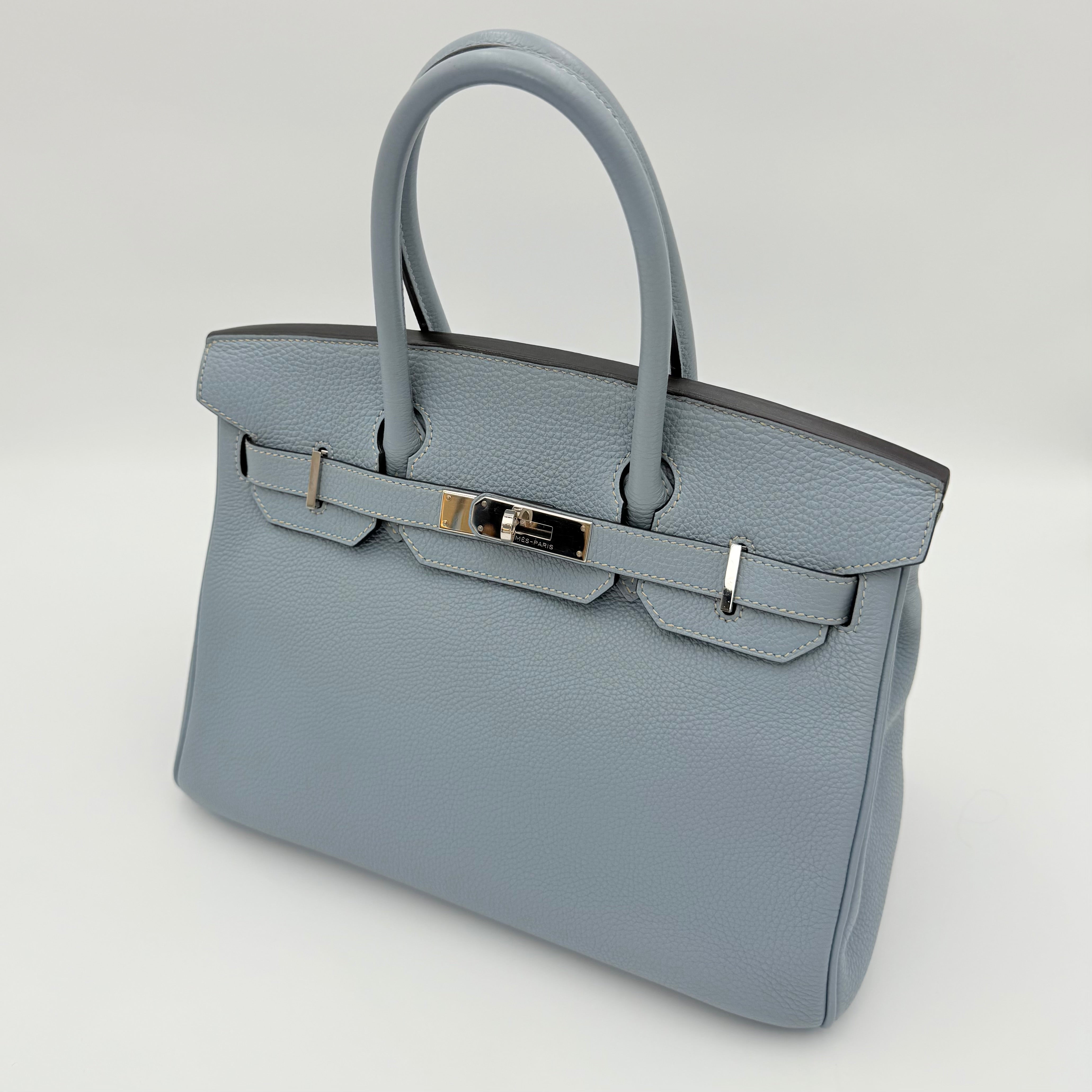 Hermès - Birkin 30 - Bleu lin