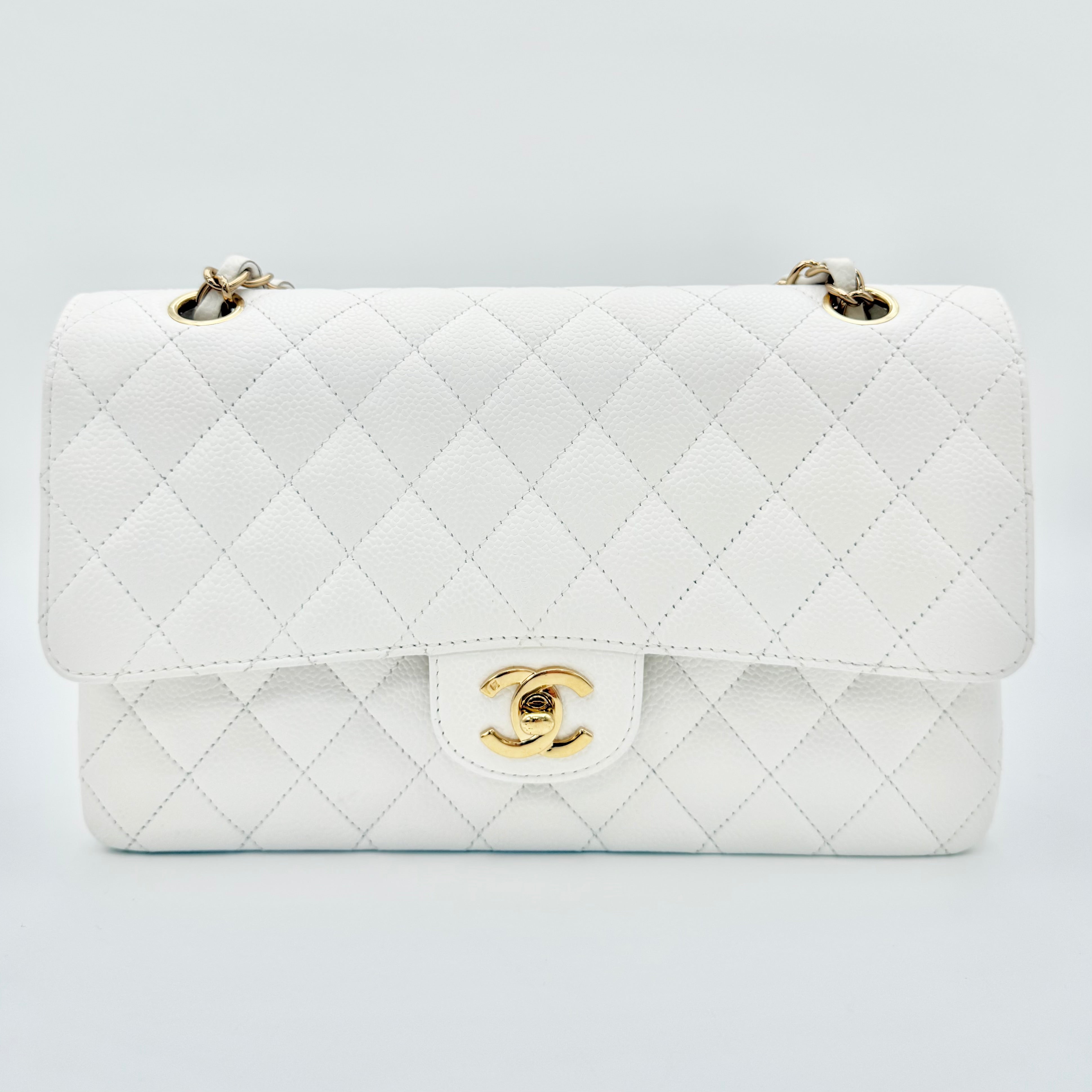 Chanel - Timeless - Double Flap medium - Blanc