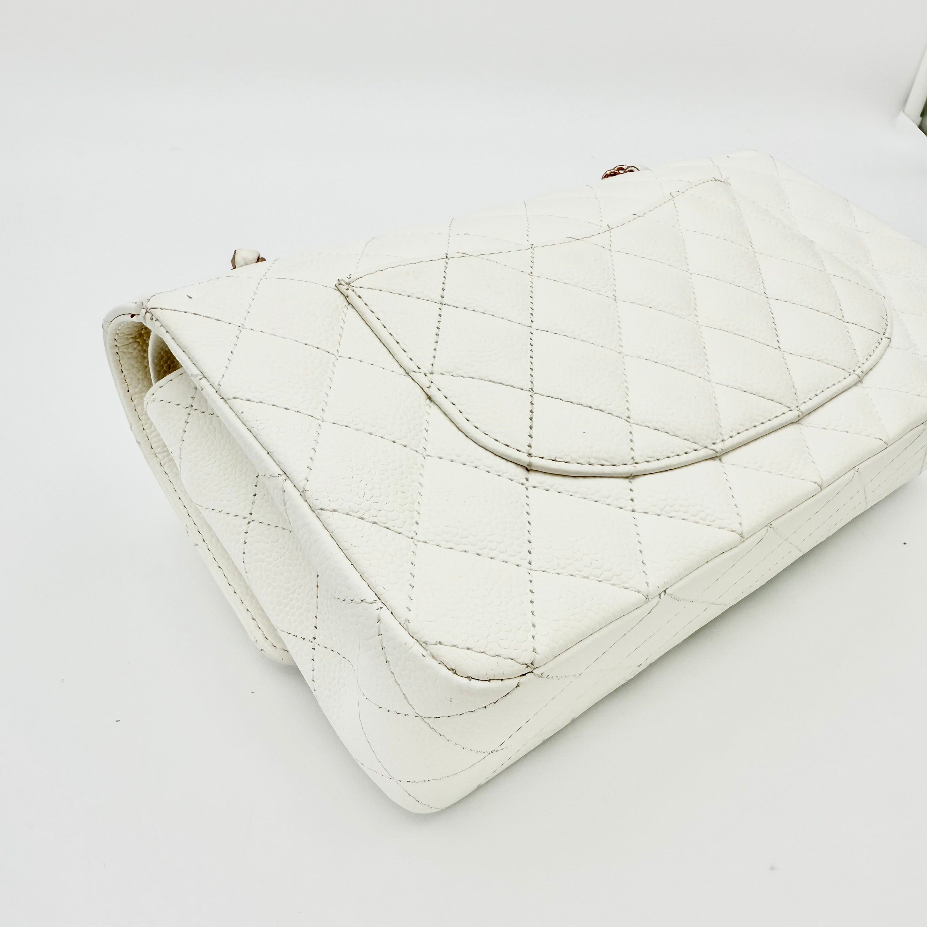 Chanel - Timeless - Double Flap medium - Blanc