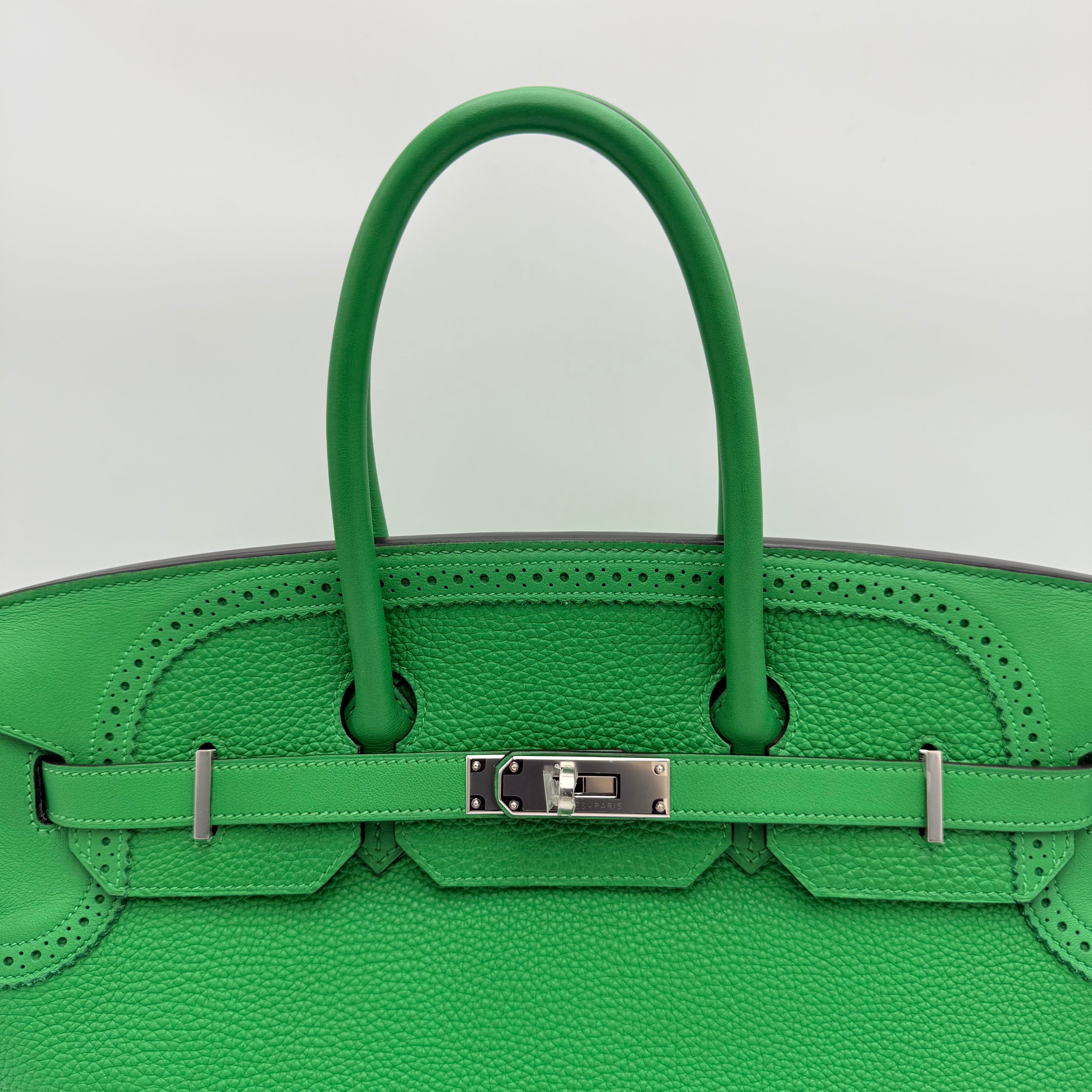 Hermès - Birkin 35 Ghillies - Vert bambou