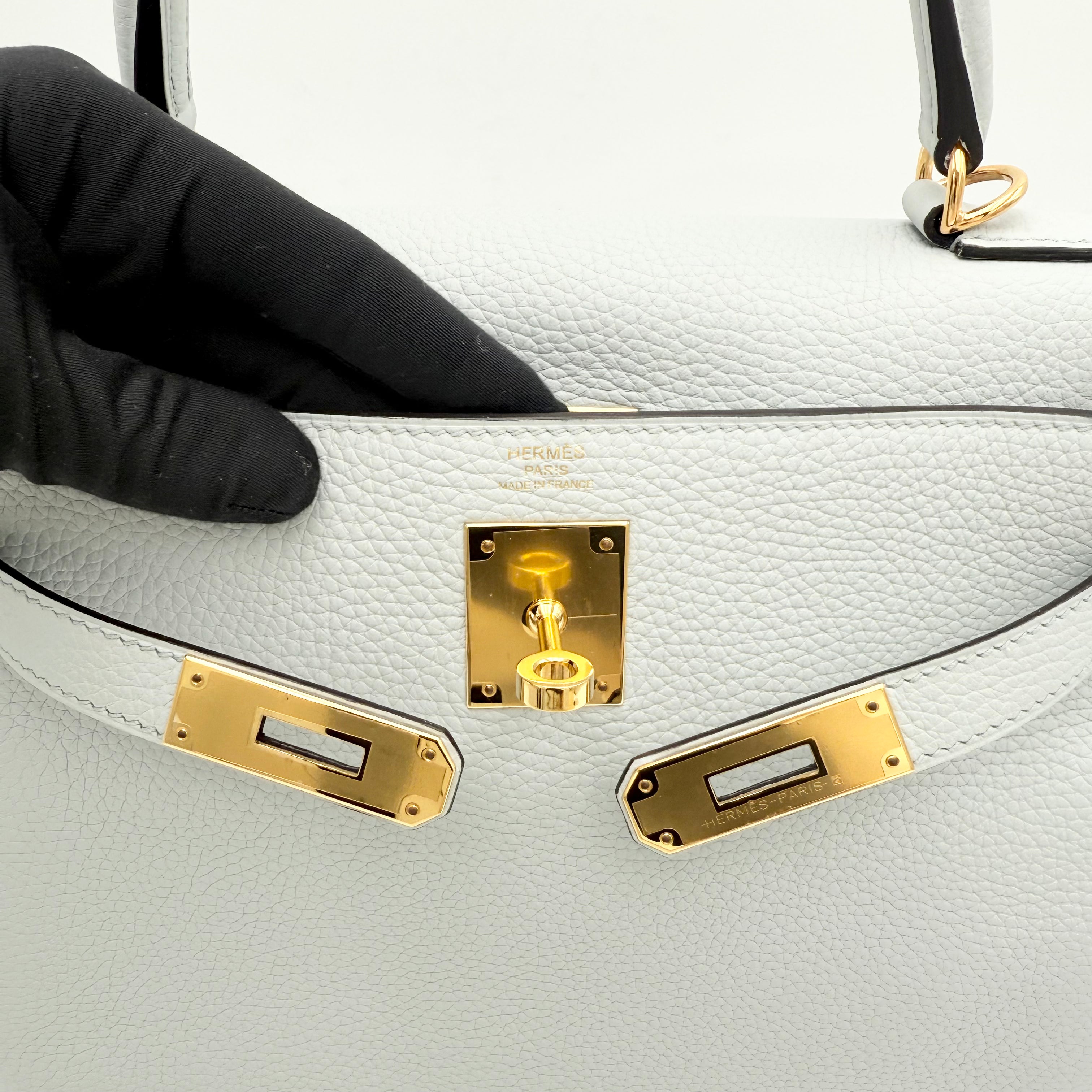 Hermès - Kelly 28 -Bleu pâle