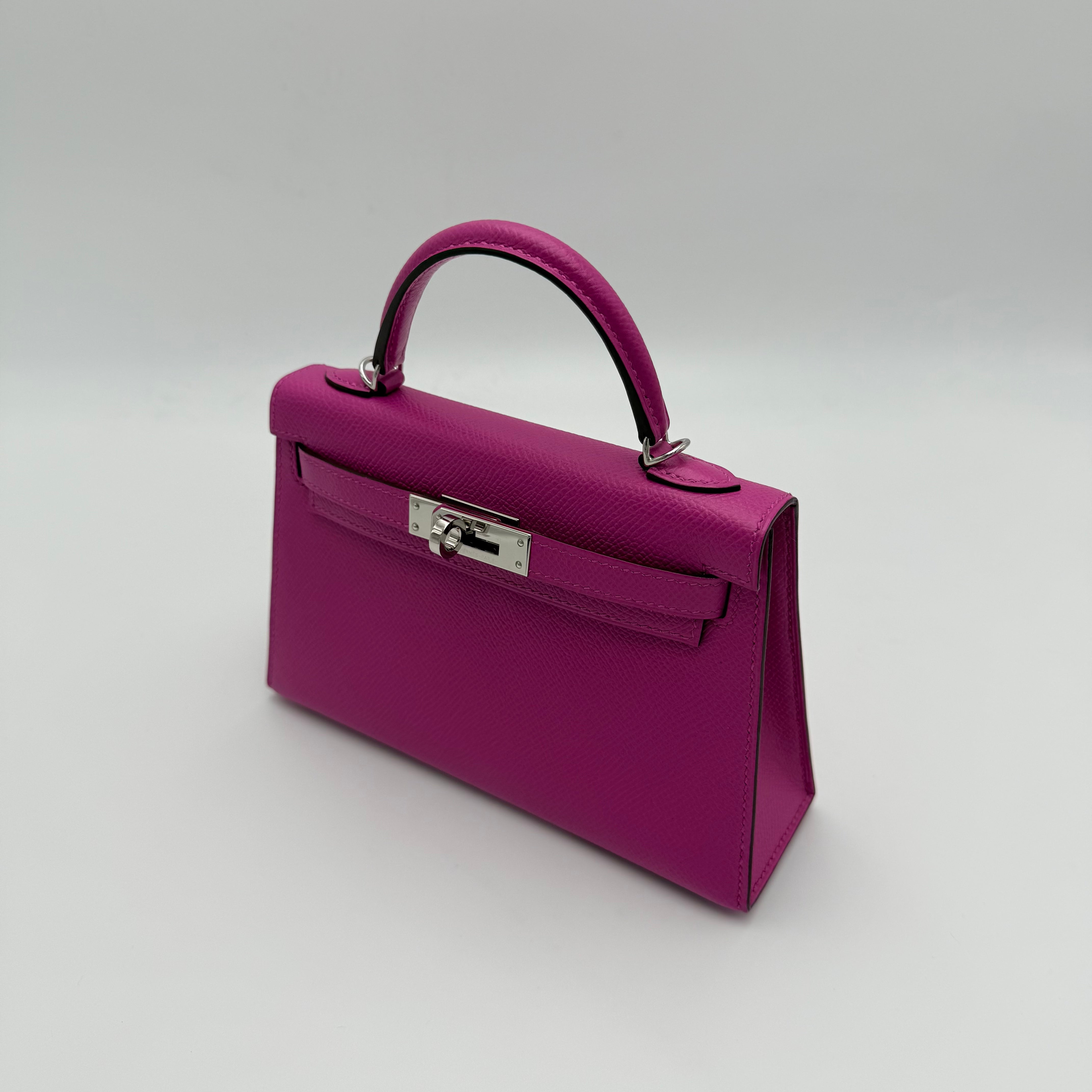 Hermès - Mini Kelly - rose pourpre