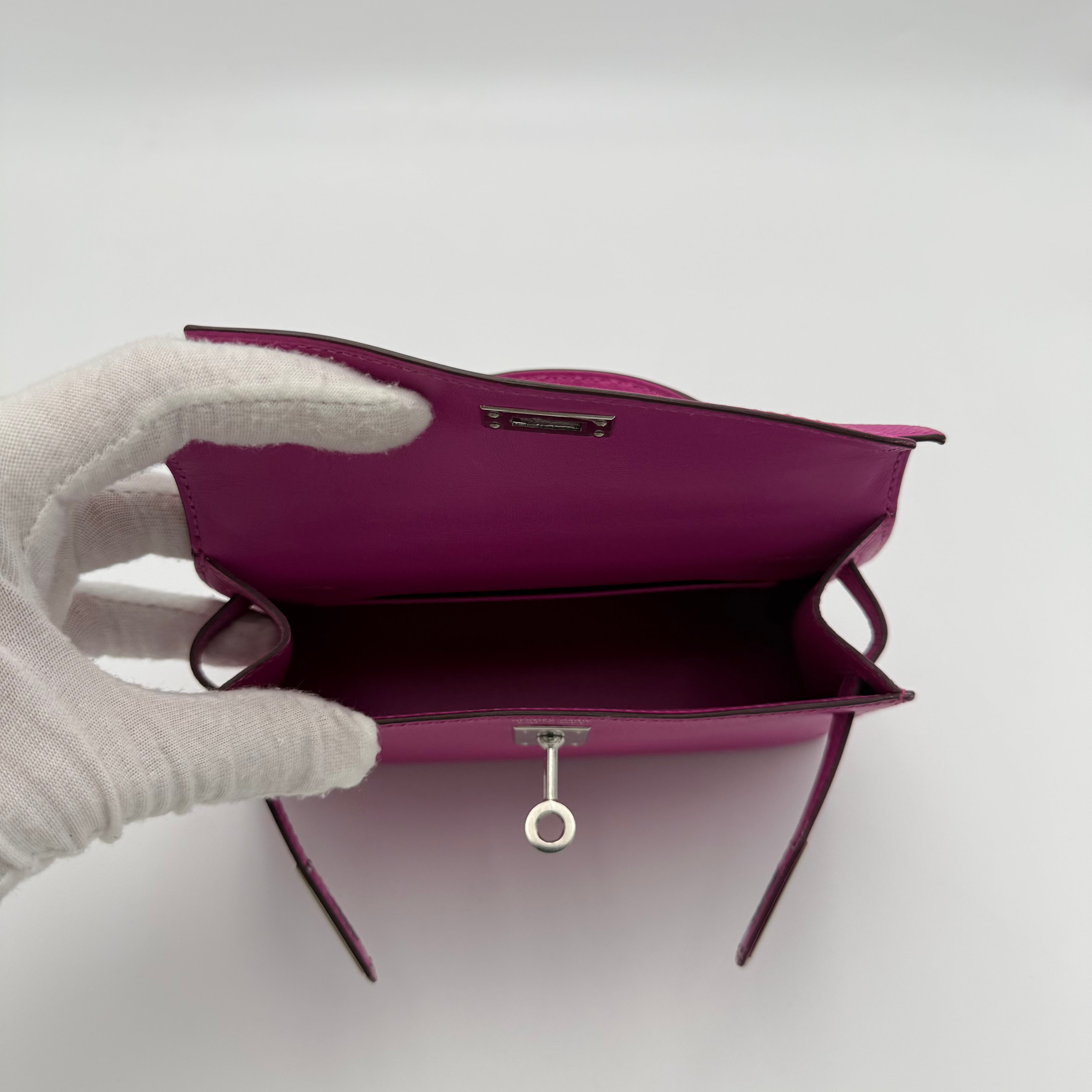 Hermès - Mini Kelly - rose pourpre