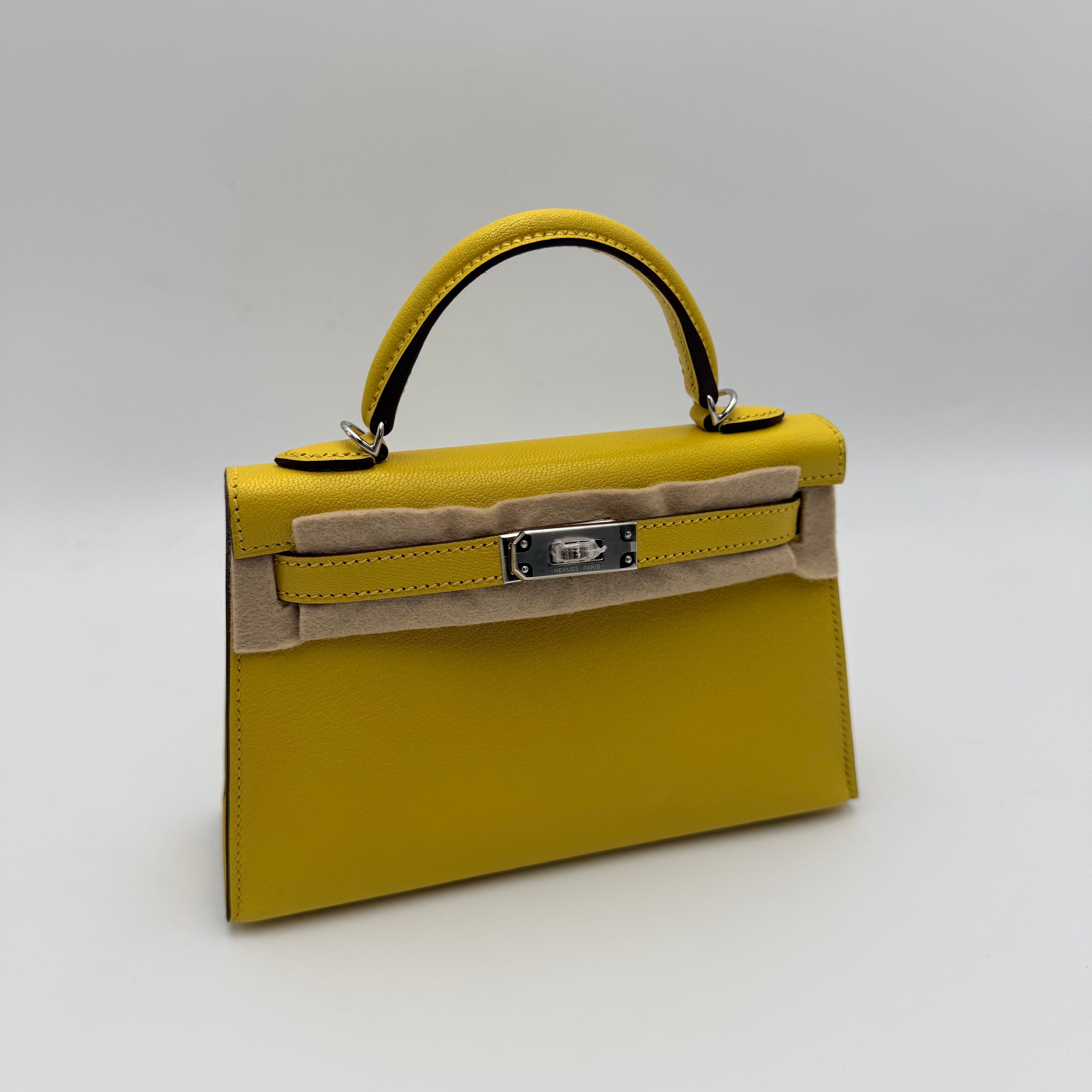 Hermès - Mini Kelly - Jaune de Naples