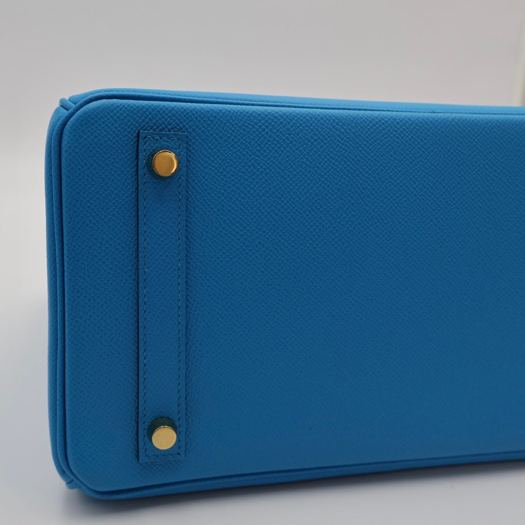 Hermès - Birkin 30 - Bleu Frida