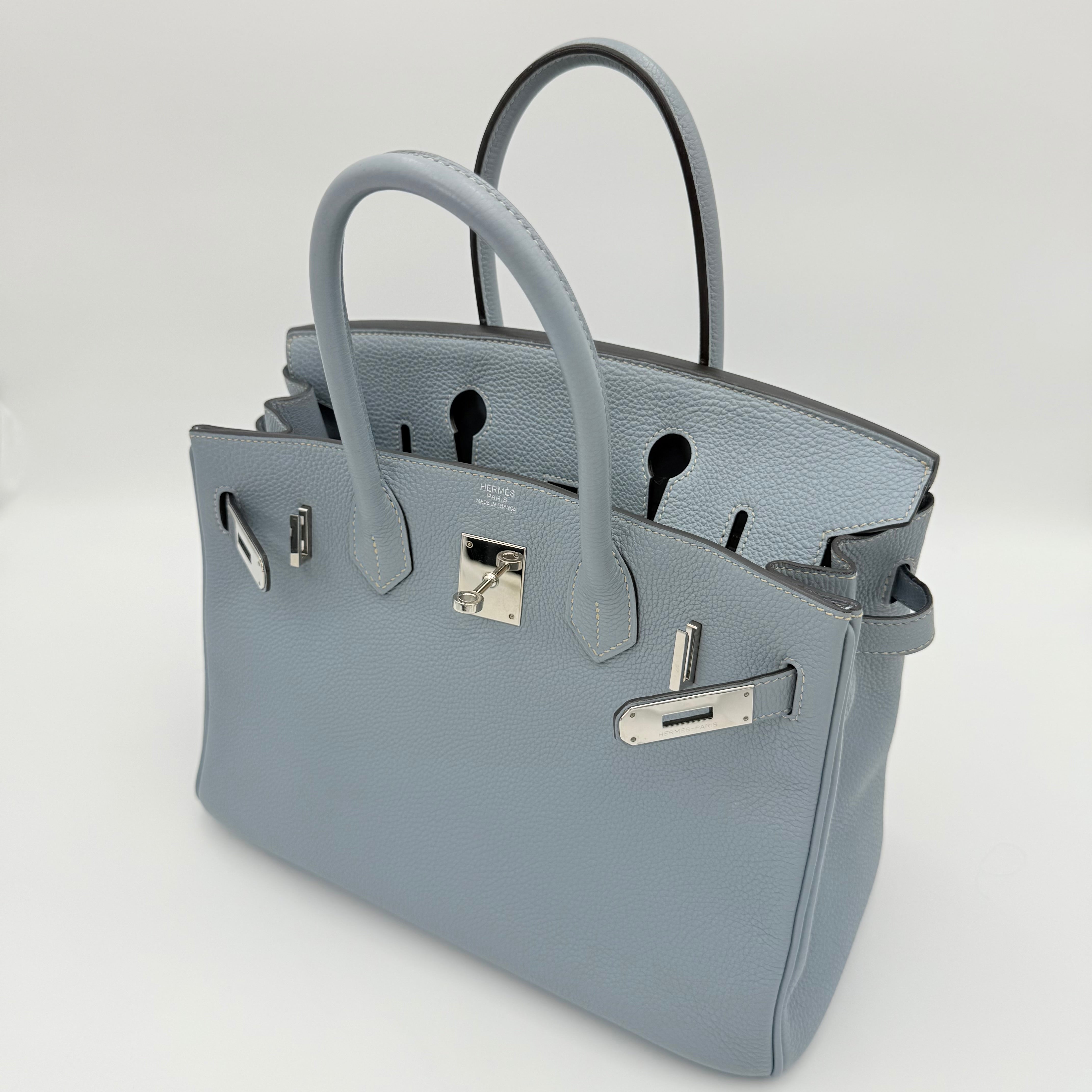 Hermès - Birkin 30 - Bleu lin