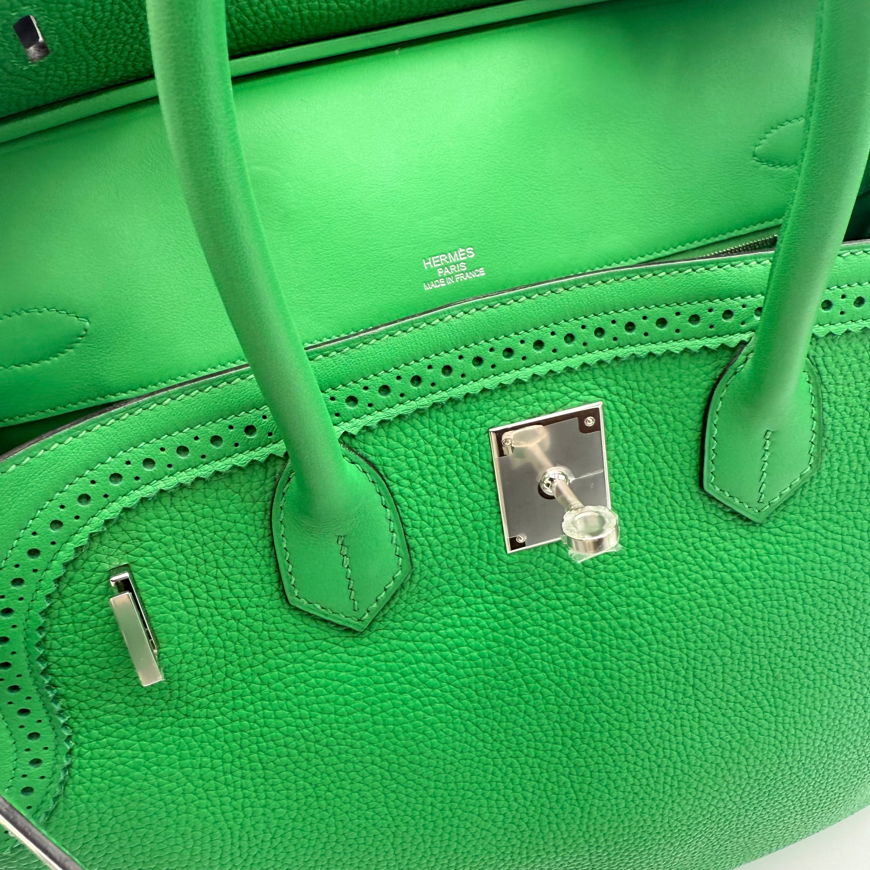 Hermès - Birkin 35 Ghillies - Vert bambou