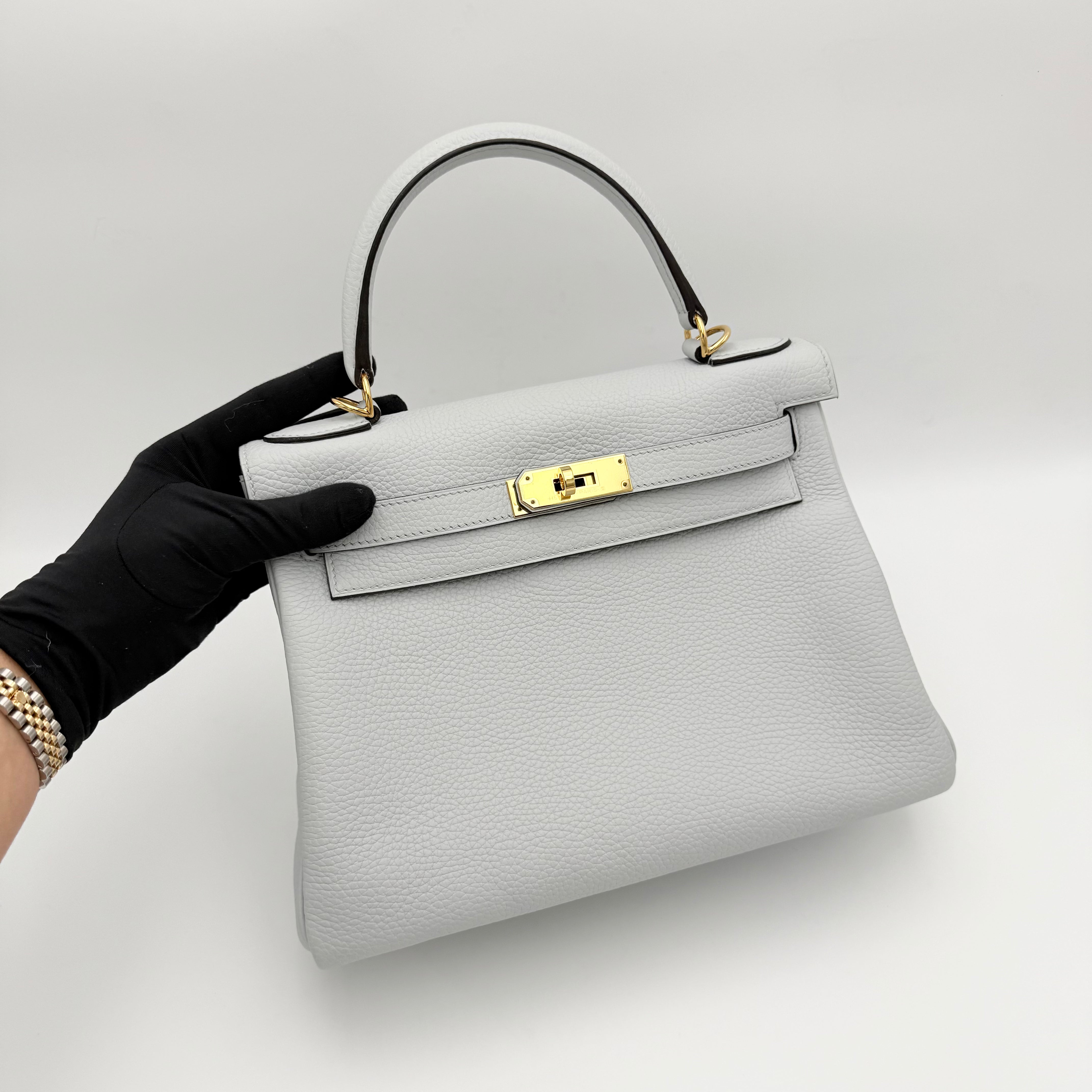 Hermès - Kelly 28 -Bleu pâle