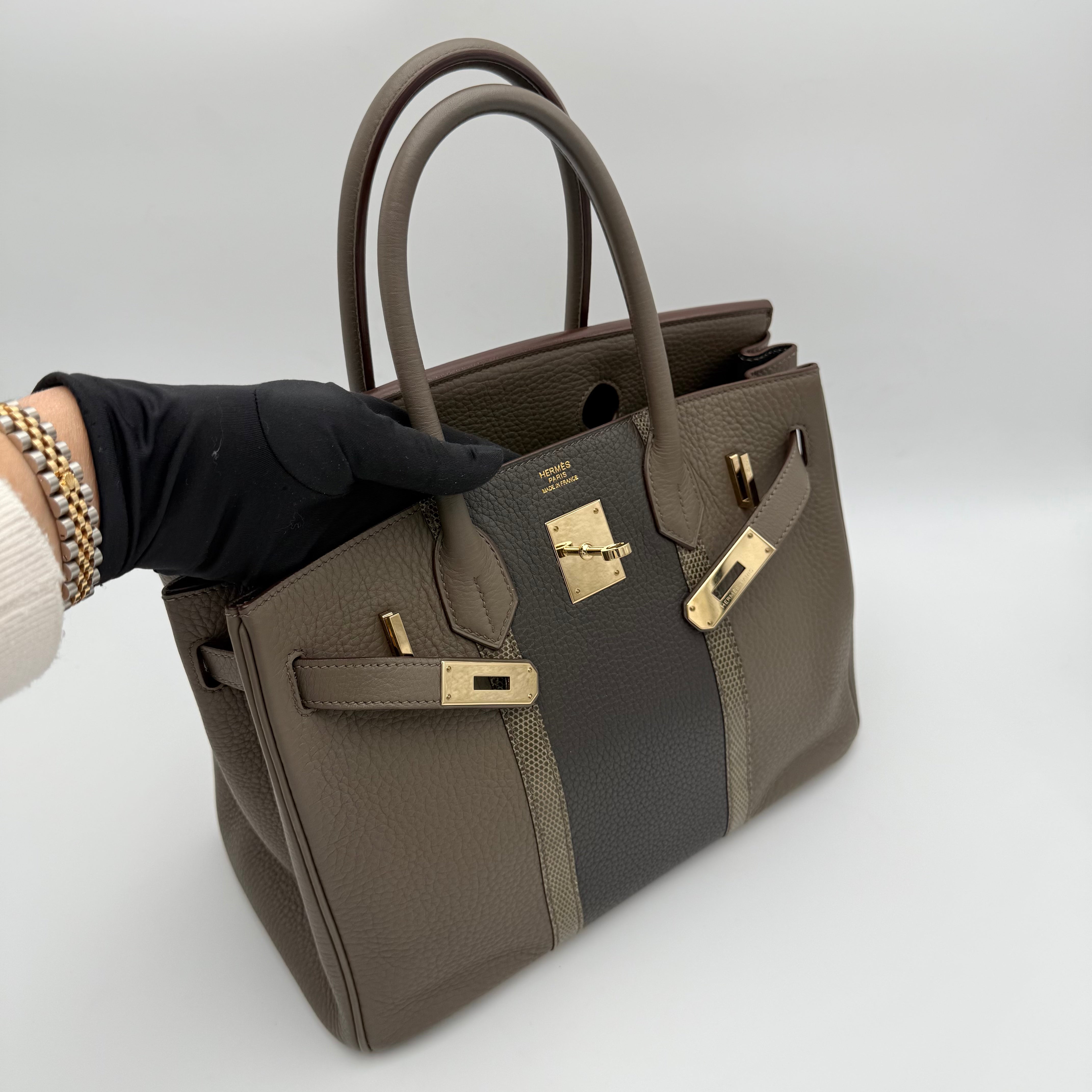 Hermès - Birkin 30 "Le club" - étain