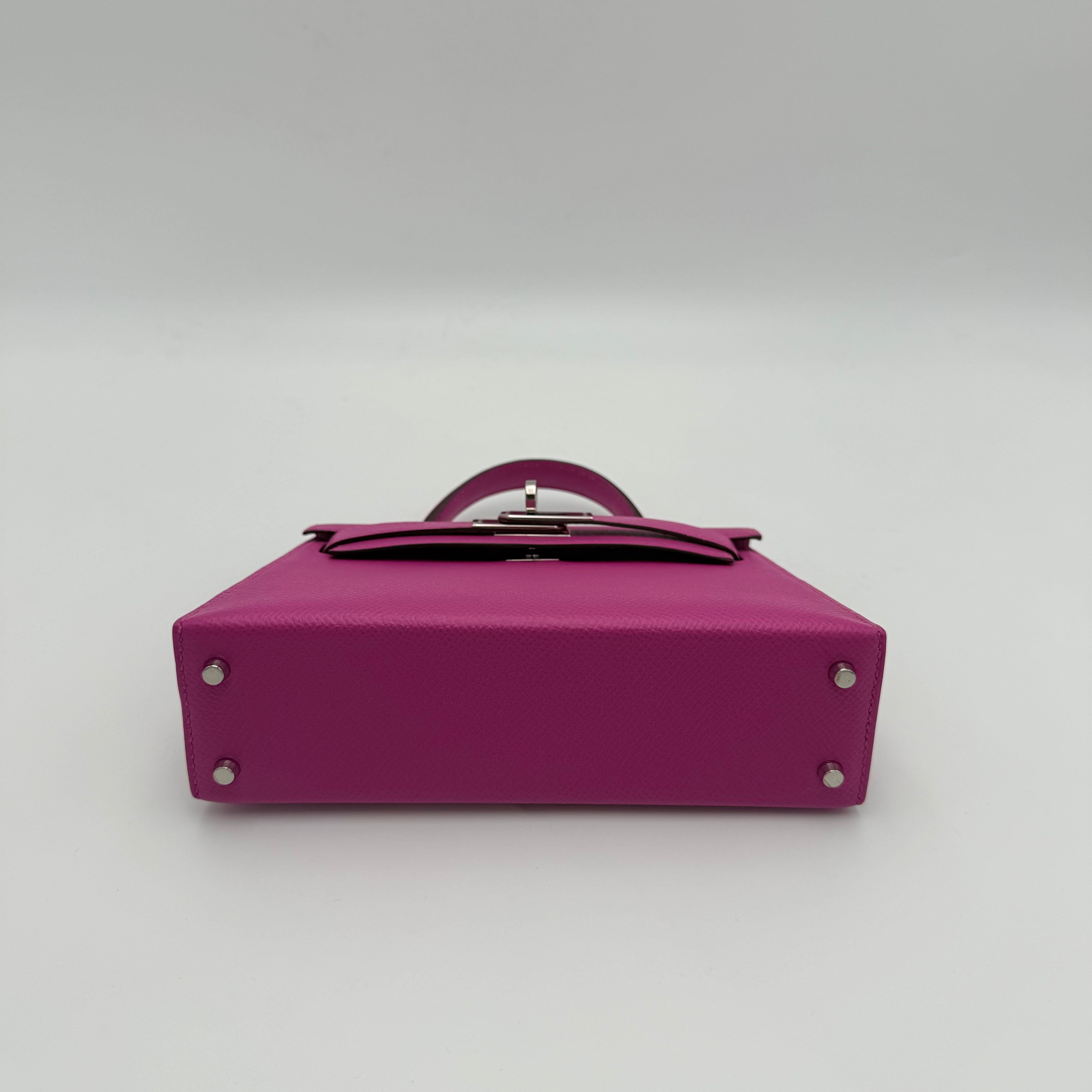 Hermès - Mini Kelly - rose pourpre